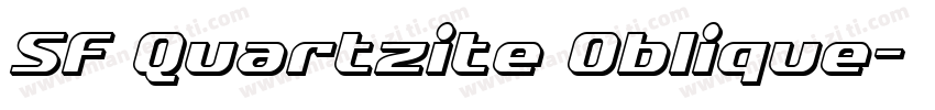 SF Quartzite Oblique字体转换